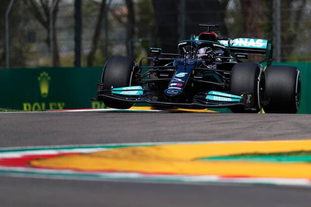 44 Lewis Hamilton GBR, Mercedes AMG Petronas F1 Team , F1 Grand Prix of Emilia Romagna at Autodromo Enzo e Dino Ferrari on April 16, 2021 in Imola, Italy Photo by HOCH ZWEI Imola Italy