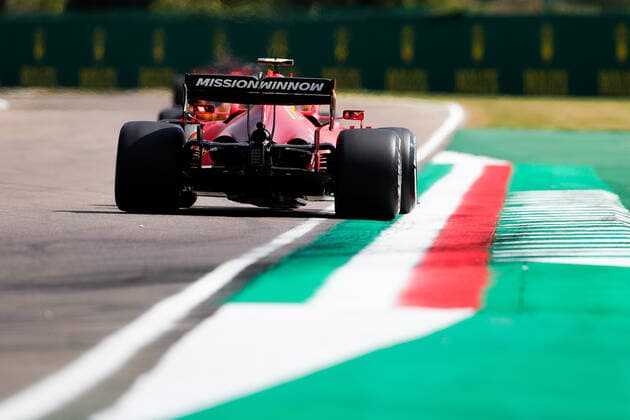 55 Carlos Sainz ESP, Scuderia Ferrari Mission Winnow , F1 Grand Prix of Emilia Romagna at Autodromo Enzo e Dino Ferrari on April 16, 2021 in Imola, Italy Photo by HOCH ZWEI Imola Italy