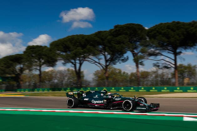 5 Sebastian Vettel GER, Aston Martin Cognizant F1 Team , F1 Grand Prix of Emilia Romagna at Autodromo Enzo e Dino Ferrari on April 16, 2021 in Imola, Italy Photo by HOCH ZWEI Imola Italy