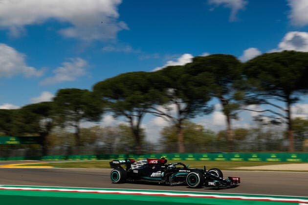 77 Valtteri Bottas FIN, Mercedes AMG Petronas F1 Team , F1 Grand Prix of Emilia Romagna at Autodromo Enzo e Dino Ferrari on April 16, 2021 in Imola, Italy Photo by HOCH ZWEI Imola Italy