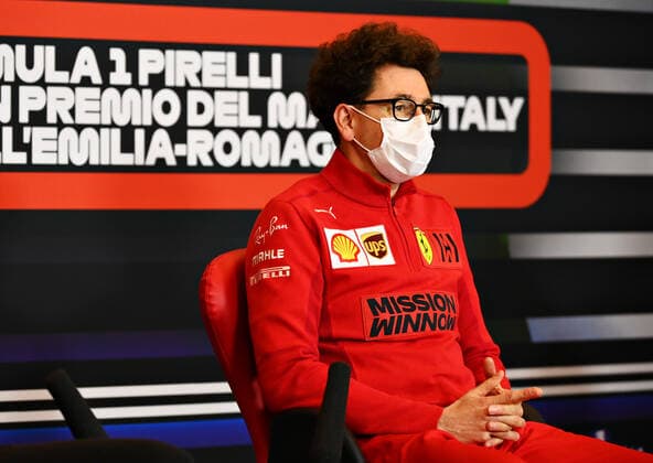 F1 Grand Prix of Emilia Romagna Mattia Binotto (ITA, Scuderia Ferrari Mission Winnow), F1 Grand Prix of Emilia Romagna at Autodromo Enzo e Dino Ferrari on April 16, 2021 in Imola, Italy. (Photo by Clive Mason Getty Images FIA Pool via HOCH ZWEI) Imola Autodromo Enzo e Dino Ferrari Italy Poolfoto HOCH ZWEI Pool Getty Images ,EDITORIAL USE ONLY