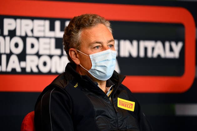 F1 Grand Prix of Emilia Romagna Mario Isola (ITA, Pirelli Motorsport), F1 Grand Prix of Emilia Romagna at Autodromo Enzo e Dino Ferrari on April 16, 2021 in Imola, Italy. (Photo by Clive Mason Getty Images FIA Pool via HOCH ZWEI) Imola Autodromo Enzo e Dino Ferrari Italy Poolfoto HOCH ZWEI Pool Getty Images ,EDITORIAL USE ONLY