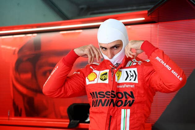 F1 Grand Prix of Emilia Romagna 55 Carlos Sainz (ESP, Scuderia Ferrari Mission Winnow), F1 Grand Prix of Emilia Romagna at Autodromo Enzo e Dino Ferrari on April 16, 2021 in Imola, Italy. (Photo by COLOMBO IMAGES FIA Pool via HOCH ZWEI) Imola Italy Poolfoto HOCH ZWEI Pool COLOMBO IMAGES ,EDITORIAL USE ONLY