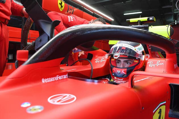 F1 Grand Prix of Emilia Romagna 55 Carlos Sainz (ESP, Scuderia Ferrari Mission Winnow), F1 Grand Prix of Emilia Romagna at Autodromo Enzo e Dino Ferrari on April 16, 2021 in Imola, Italy. (Photo by COLOMBO IMAGES FIA Pool via HOCH ZWEI) Imola Italy Poolfoto HOCH ZWEI Pool COLOMBO IMAGES ,EDITORIAL USE ONLY