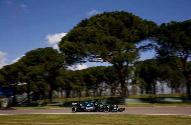 5 Sebastian Vettel GER, Aston Martin Cognizant F1 Team , F1 Grand Prix of Emilia Romagna at Autodromo Enzo e Dino Ferrari on April 16, 2021 in Imola, Italy Photo by HOCH ZWEI Imola Italy