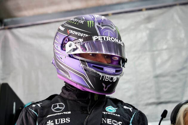 F1 Grand Prix of Emilia Romagna 44 Lewis Hamilton (GBR, Mercedes-AMG Petronas F1 Team), F1 Grand Prix of Emilia Romagna at Autodromo Enzo e Dino Ferrari on April 16, 2021 in Imola, Italy. (Photo by Steve Etherington for Mercedes-Benz Grand Prix Ltd. Daimler AG FIA Pool via HOCH ZWEI) Imola Italy Poolfoto HOCH ZWEI Pool Daimler AG ,EDITORIAL USE ONLY
