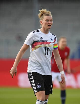 Alexandra Popp at the international football match between Germany and Norway on 13 4 21 in Wiesbaden Alexandra Popp at the international football match between Germany and Norway on 13 4 21 in Wiesbaden