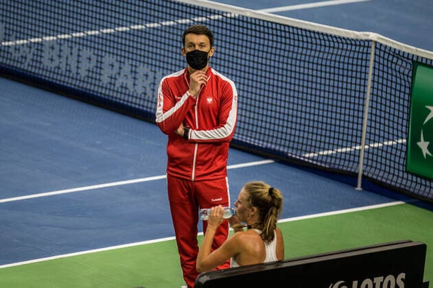 BYTOM 16.04.2021 TENIS ZIEMNY KOBIET BILLIE JEAN KING CUP POLSKA - BRAZYLIA POLAND - BRAZIL DAWID CELT FOT. MICHAL CHWIEDUK FOKUSMEDIA.COM.PL NEWSPIX.PL --- Newspix.pl  210416CHW038