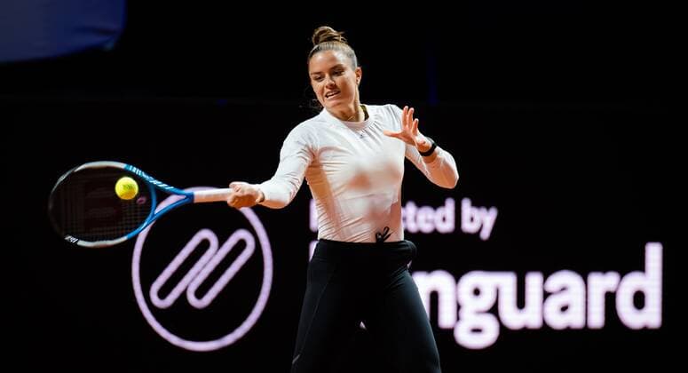 Mandatory Credit: Photo by Rob Prange Shutterstock (11862018o) Maria Sakkari of Greece during practice before the 2021 Porsche Tennis Grand Prix WTA, Tennis Damen 500 tournament 2021 Porsche Tennis Grand Prix Pre-Tournament - 16 Apr 2021 2021 Porsche Tennis Grand Prix Pre-Tournament - 16 Apr 2021  Copyright: xRobxPrange Shutterstockx 11862018o
