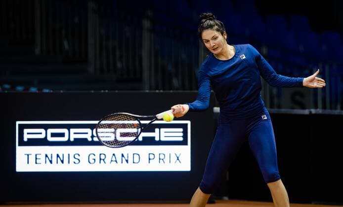 Mandatory Credit: Photo by Rob Prange Shutterstock (11862018aq) IMargarita Gasparyan of Russia during practice before the 2021 Porsche Tennis Grand Prix WTA, Tennis Damen 500 tournament 2021 Porsche Tennis Grand Prix Pre-Tournament - 16 Apr 2021 2021 Porsche Tennis Grand Prix Pre-Tournament - 16 Apr 2021  Copyright: xRobxPrange Shutterstockx 11862018aq