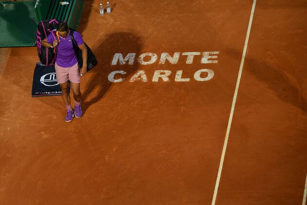 Andrey Rublev (Rus) defeated Rafael Nadal (Esp) in Monte Carlo 6 2, 4 6, 6 2 TENNIS : Rolex Monte Carlo Masters - 16 04 2021 AntoineCouvercelle Panoramic 