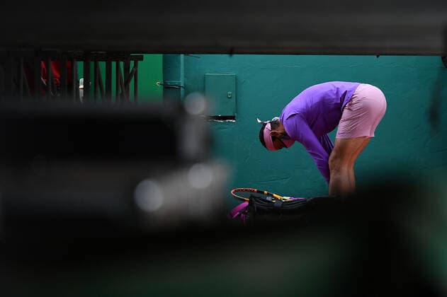 Andrey Rublev (Rus) defeated Rafael Nadal (Esp) in Monte Carlo 6 2, 4 6, 6 2 TENNIS : Rolex Monte Carlo Masters - 16 04 2021 AntoineCouvercelle Panoramic 