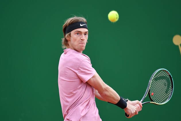 Andrey Rublev (Rus) defeated Rafael Nadal (Esp) in Monte Carlo 6 2, 4 6, 6 2 TENNIS : Rolex Monte Carlo Masters - 16 04 2021 AntoineCouvercelle Panoramic 