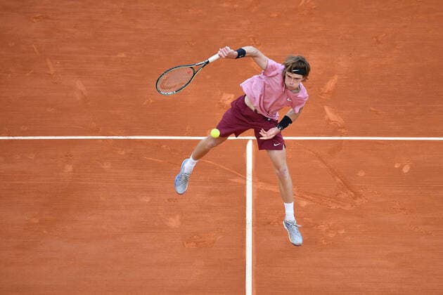 Andrey Rublev (Rus) defeated Rafael Nadal (Esp) in Monte Carlo 6 2, 4 6, 6 2 TENNIS : Rolex Monte Carlo Masters - 16 04 2021 AntoineCouvercelle Panoramic 