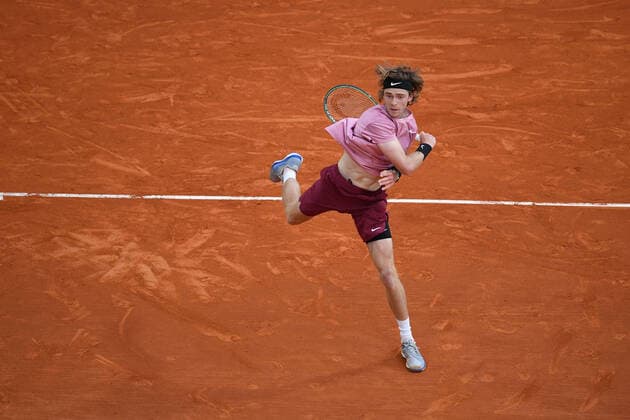 Andrey Rublev (Rus) defeated Rafael Nadal (Esp) in Monte Carlo 6 2, 4 6, 6 2 TENNIS : Rolex Monte Carlo Masters - 16 04 2021 AntoineCouvercelle Panoramic 