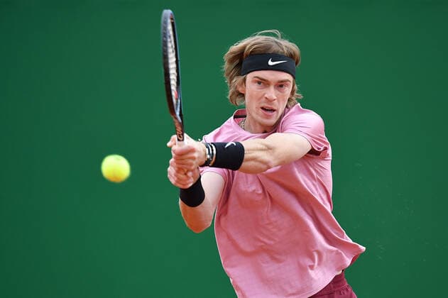 Andrey Rublev (Rus) defeated Rafael Nadal (Esp) TENNIS : Rolex Monte Carlo Masters - 16 04 2021 AntoineCouvercelle Panoramic 