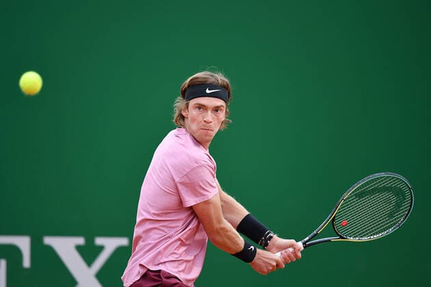 Andrey Rublev (Rus) defeated Rafael Nadal (Esp) TENNIS : Rolex Monte Carlo Masters - 16 04 2021 AntoineCouvercelle Panoramic 