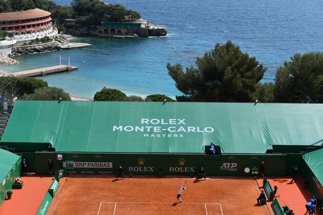 Andrey Rublev (Rus) defeated Rafael Nadal (Esp) in Monte Carlo 6 2, 4 6, 6 2 TENNIS : Rolex Monte Carlo Masters - 16 04 2021 AntoineCouvercelle Panoramic 