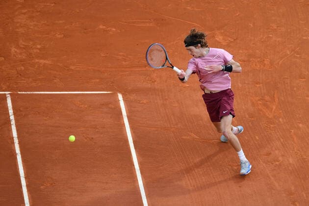 Andrey Rublev (Rus) defeated Rafael Nadal (Esp) in Monte Carlo 6 2, 4 6, 6 2 TENNIS : Rolex Monte Carlo Masters - 16 04 2021 AntoineCouvercelle Panoramic 