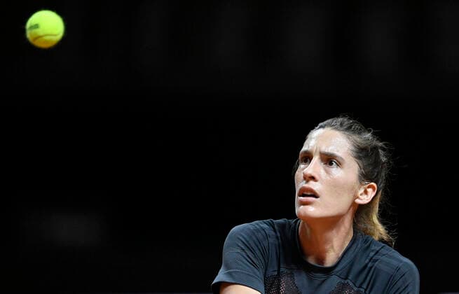 Andrea PETKOVIC GER during Training Action Qualification Tennis Women Porsche Cup Porsche Tennis Grand Prix GP Stuttgart 2021 Porsche Arena 17 04 2021 Porsche Tennis Grand Prix Stuttgart 2021