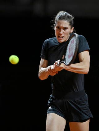 Andrea PETKOVIC GER during Training Action Qualification Tennis Women Porsche Cup Porsche Tennis Grand Prix GP Stuttgart 2021 Porsche Arena 17 04 2021 Porsche Tennis Grand Prix Stuttgart 2021
