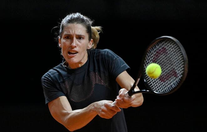 Andrea PETKOVIC GER during Training Action Qualification Tennis Women Porsche Cup Porsche Tennis Grand Prix GP Stuttgart 2021 Porsche Arena 17 04 2021 Porsche Tennis Grand Prix Stuttgart 2021