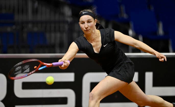 Tamarta Korpatsch GER Action Qualification Tennis Women Porsche Cup Porsche Tennis Grand Prix GP Stuttgart 2021 Porsche Arena 17 04 2021 Porsche Tennis Grand Prix Stuttgart 2021