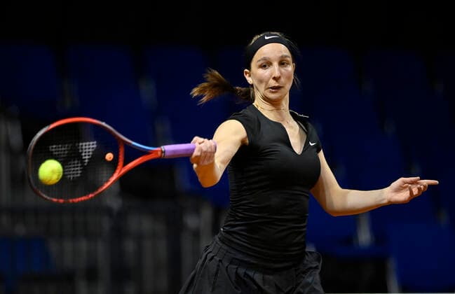 Tamarta Korpatsch GER Action Qualification Tennis Women Porsche Cup Porsche Tennis Grand Prix GP Stuttgart 2021 Porsche Arena 17 04 2021 Porsche Tennis Grand Prix Stuttgart 2021
