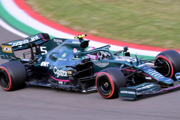 VETTEL Sebastian Aston Martin F1 Team FIA Formula 1 Season 2021 at Imola on 17 04 2021 at Imola