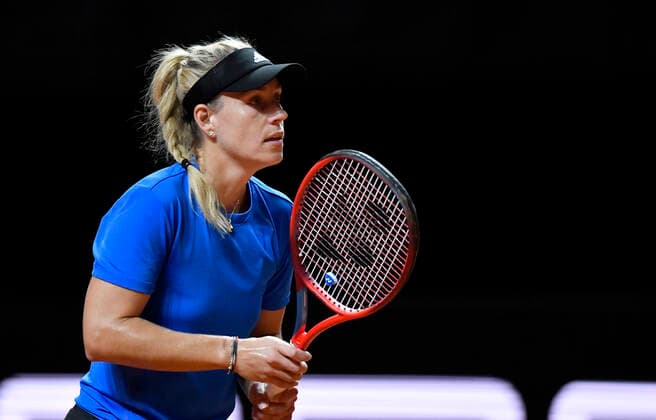 Angelique KERBER GER Training Action Qualification Tennis Women Porsche Cup Porsche Tennis Grand Prix GP Stuttgart 2021 Porsche Arena 17 04 2021 Porsche Tennis Grand Prix Stuttgart 2021