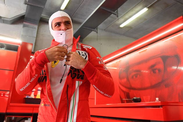 F1 Grand Prix of Emilia Romagna 55 Carlos Sainz (ESP, Scuderia Ferrari Mission Winnow), F1 Grand Prix of Emilia Romagna at Autodromo Enzo e Dino Ferrari on April 17, 2021 in Imola, Italy. (Photo by COLOMBO IMAGES FIA Pool via HOCH ZWEI) Imola Italy Poolfoto HOCH ZWEI Pool COLOMBO IMAGES ,EDITORIAL USE ONLY