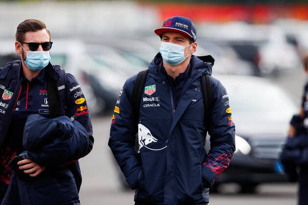 VERSTAPPEN Max (ned), Red Bull Racing Honda RB16B, portrait during the Formula 1 Pirelli Gran Premio Del Made In Italy E Dell Emilia Romagna 2021 from April 16 to 18, 2021 on the Autodromo Internazionale Enzo e Dino Ferrari, in Imola, Italy - FORMULE 1 : Grand prix Emilie Romagne - Imola - Essais - 17 04 2021 DPPI Panoramic 