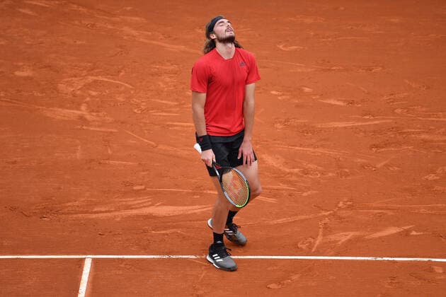 Stefanos Tsitsipas (Gre) TENNIS : Rolex Monte Carlo Masters - 17 04 2021 AntoineCouvercelle Panoramic 