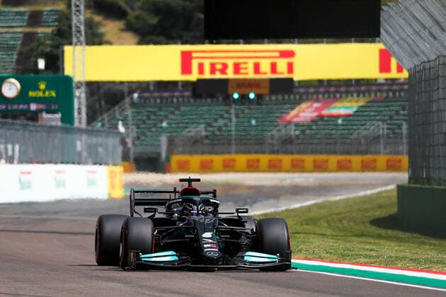 44 Lewis Hamilton GBR, Mercedes AMG Petronas F1 Team , F1 Grand Prix of Emilia Romagna at Autodromo Enzo e Dino Ferrari on April 17, 2021 in Imola, Italy Photo by HOCH ZWEI Imola Italy