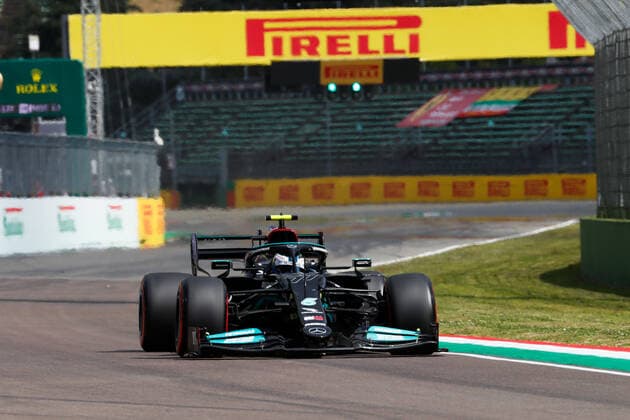 77 Valtteri Bottas FIN, Mercedes AMG Petronas F1 Team , F1 Grand Prix of Emilia Romagna at Autodromo Enzo e Dino Ferrari on April 17, 2021 in Imola, Italy Photo by HOCH ZWEI Imola Italy