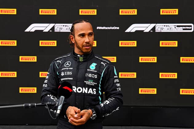 F1 Grand Prix of Emilia Romagna 44 Lewis Hamilton (GBR, Mercedes-AMG Petronas F1 Team), F1 Grand Prix of Emilia Romagna at Autodromo Enzo e Dino Ferrari on April 17, 2021 in Imola, Italy. (Photo by Mark Sutton LAT Motorsport Images FIA Pool via HOCH ZWEI) Imola Italy Poolfoto HOCH ZWEI Pool Motorsport Images ,EDITORIAL USE ONLY