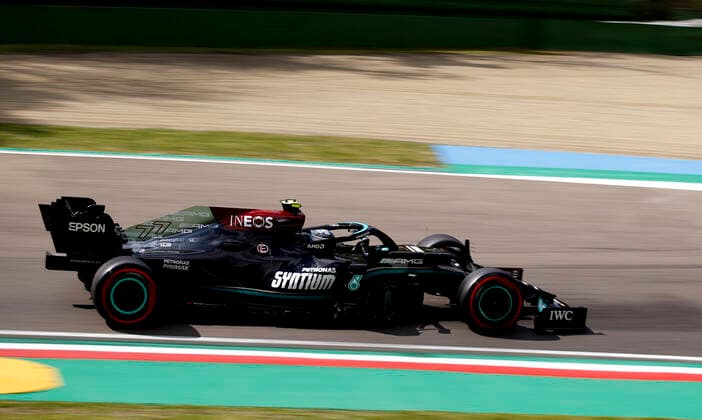 77 Valtteri Bottas FIN, Mercedes AMG Petronas F1 Team , F1 Grand Prix of Emilia Romagna at Autodromo Enzo e Dino Ferrari on April 17, 2021 in Imola, Italy Photo by HOCH ZWEI Imola Italy