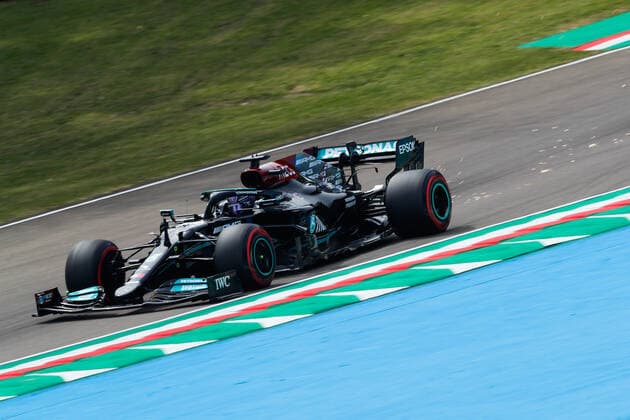 44 Lewis Hamilton GBR, Mercedes AMG Petronas F1 Team , F1 Grand Prix of Emilia Romagna at Autodromo Enzo e Dino Ferrari on April 17, 2021 in Imola, Italy Photo by HOCH ZWEI Imola Italy