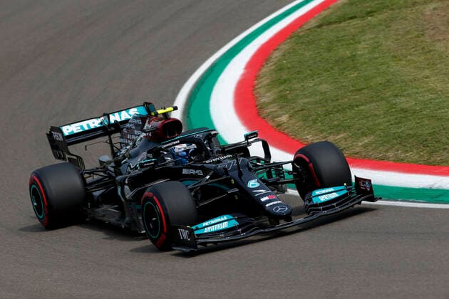 77 Valtteri Bottas FIN, Mercedes AMG Petronas F1 Team , F1 Grand Prix of Emilia Romagna at Autodromo Enzo e Dino Ferrari on April 17, 2021 in Imola, Italy Photo by HOCH ZWEI Imola Italy