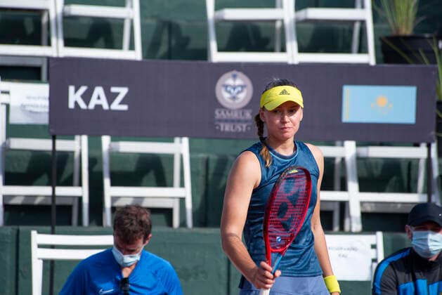 April 17, 2021, Cordoba Capital, Cordoba, Argentina: The player of the Kazakhstan national team, Nationalteam ELENA RYBAKINA (KAZ) No.23 WTA, Tennis Damen win to the player of the Argentine national team Nadia Podoroska (ARG) No.45 WTA 6-4, 6-4 in the Billie Jean King Cup by BNP Paribas Play-offs at the Cordoba Lawn Tennis Club on 17 Apr 2021. Cordoba Capital Argentina - ZUMAb196 20210417_zip_b196_001 Copyright: xDanielxBustosx
