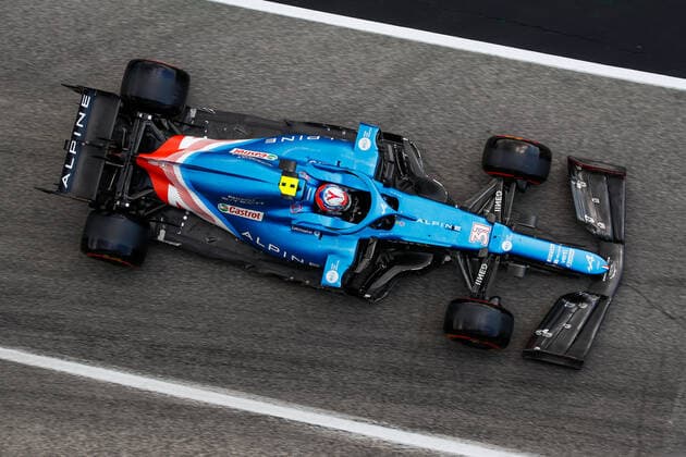 31 OCON Esteban (fra), Alpine F1 A521, action during the Formula 1 Pirelli Gran Premio Del Made In Italy E Dell Emilia Romagna 2021 from April 16 to 18, 2021 on the Autodromo Internazionale Enzo e Dino Ferrari, in Imola, Italy - FORMULE 1 : Grand prix Emilie Romagne - Imola - Essais - 17 04 2021 DPPI Panoramic  00121003__GDN6684