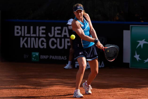 April 17, 2021, Cordoba Capital, Cordoba, Argentina: The player of the Argentine national team, Nationalteam Nadia Podoroska (ARG) No.45 WTA, Tennis Damen lost to the player of the Kazakhstan national team ELENA RYBAKINA (KAZ) No.23 WTA 6-4, 6-4 in the Billie Jean King Cup by BNP Paribas Play-offs at the Cordoba Lawn Tennis Club on 17 Apr 2021. Cordoba Capital Argentina - ZUMAb196 20210417_zip_b196_007 Copyright: xDanielxBustosx