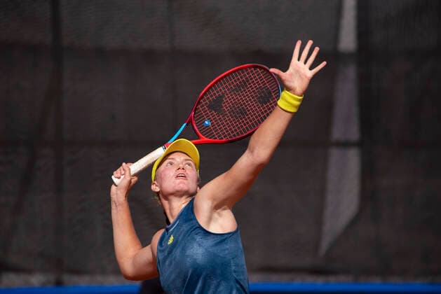 April 17, 2021, Cordoba Capital, Cordoba, Argentina: The player of the Kazakhstan national team, Nationalteam ELENA RYBAKINA (KAZ) No.23 WTA, Tennis Damen win to the player of the Argentine national team Nadia Podoroska (ARG) No.45 WTA 6-4, 6-4 in the Billie Jean King Cup by BNP Paribas Play-offs at the Cordoba Lawn Tennis Club on 17 Apr 2021. Cordoba Capital Argentina - ZUMAb196 20210417_zip_b196_013 Copyright: xDanielxBustosx