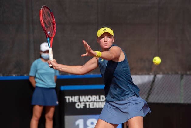 April 17, 2021, Cordoba Capital, Cordoba, Argentina: The player of the Kazakhstan national team, Nationalteam ELENA RYBAKINA (KAZ) No.23 WTA, Tennis Damen win to the player of the Argentine national team Nadia Podoroska (ARG) No.45 WTA 6-4, 6-4 in the Billie Jean King Cup by BNP Paribas Play-offs at the Cordoba Lawn Tennis Club on 17 Apr 2021. Cordoba Capital Argentina - ZUMAb196 20210417_zip_b196_015 Copyright: xDanielxBustosx