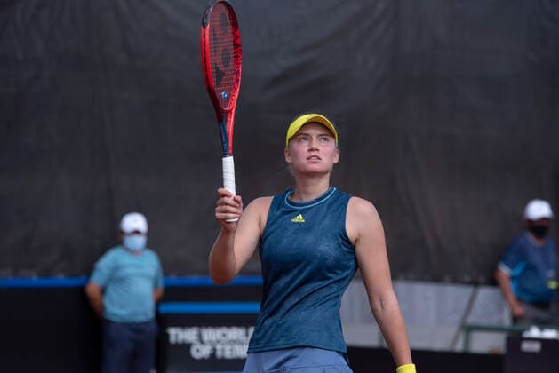 April 17, 2021, Cordoba Capital, Cordoba, Argentina: The player of the Kazakhstan national team, Nationalteam ELENA RYBAKINA (KAZ) No.23 WTA, Tennis Damen win to the player of the Argentine national team Nadia Podoroska (ARG) No.45 WTA 6-4, 6-4 in the Billie Jean King Cup by BNP Paribas Play-offs at the Cordoba Lawn Tennis Club on 17 Apr 2021. Cordoba Capital Argentina - ZUMAb196 20210417_zip_b196_025 Copyright: xDanielxBustosx