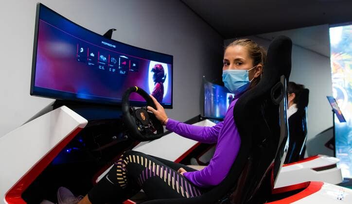 Mandatory Credit: Photo by Rob Prange Shutterstock (11862863av) Belinda Bencic of Switzerland & Julia Goerges of Germany at the 2021 Porsche Tennis Grand Prix WTA, Tennis Damen 500 tournament 2021 Porsche Tennis Grand Prix Qualifications Day 1 - 17 Apr 2021 2021 Porsche Tennis Grand Prix Qualifications Day 1 - 17 Apr 2021  Copyright: xRobxPrange Shutterstockx 11862863av