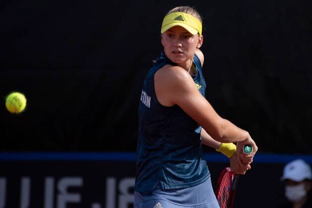 April 17, 2021, Cordoba Capital, Cordoba, Argentina: The player of the Kazakhstan national team, Nationalteam ELENA RYBAKINA (KAZ) defeats Argentina s N, Podoroska WTA, Tennis Damen 6-4, 6-4 in the Billie Jean King Cup by BNP Paribas Play-offs at the Cordoba Lawn Tennis Club. Cordoba Capital United Kingdom - ZUMAb196 20210417_zip_b196_005 Copyright: xDanielxBustosx