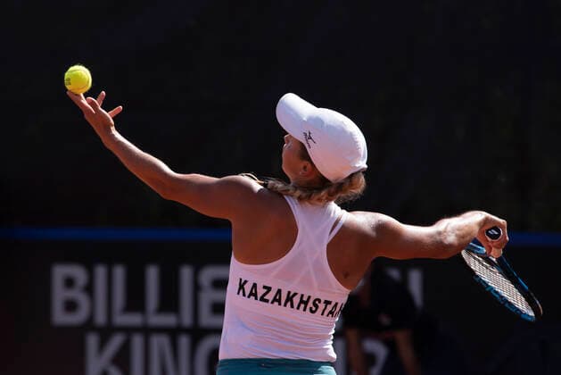 April 17, 2021, Cordoba Capital, Cordoba, Argentina: The player of the Kazakhstan national team, Nationalteam YULIA PUTINTSEVA (KAZ) No.30 WTA, Tennis Damen lose to the player of the Argentine national team Maria Lourdes CARLE (ARG) No.440 WTA 6-7- (3), 7-6 (3 ), 0-0 (15) (15). Russia s PUTINTSEVA withdraws from the game due to injury, in the Billie Jean King Cup by BNP Paribas Play-offs at the Cordoba Lawn Tennis Club on 17 Apr 2021. Cordoba Capital Argentina - ZUMAb196 20210417_zip_b196_050 Copyright: xDanielxBustosx