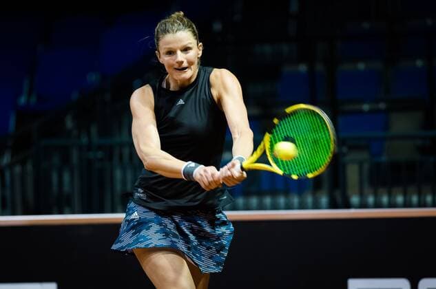 Mandatory Credit: Photo by Rob Prange Shutterstock (11862863bg) Anna Zaja of Germany in action during qualifications at the 2021 Porsche Tennis Grand Prix WTA, Tennis Damen 500 tournament 2021 Porsche Tennis Grand Prix Qualifications Day 1 - 17 Apr 2021 2021 Porsche Tennis Grand Prix Qualifications Day 1 - 17 Apr 2021  Copyright: xRobxPrange Shutterstockx 11862863bg