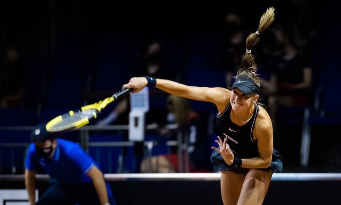 Mandatory Credit: Photo by Rob Prange Shutterstock (11862863cu) Alexandra Vecic of Germany in action during the first qualifications round at the 2021 Porsche Tennis Grand Prix WTA, Tennis Damen 500 tournament 2021 Porsche Tennis Grand Prix Qualifications Day 1 - 17 Apr 2021 2021 Porsche Tennis Grand Prix Qualifications Day 1 - 17 Apr 2021  Copyright: xRobxPrange Shutterstockx 11862863cu